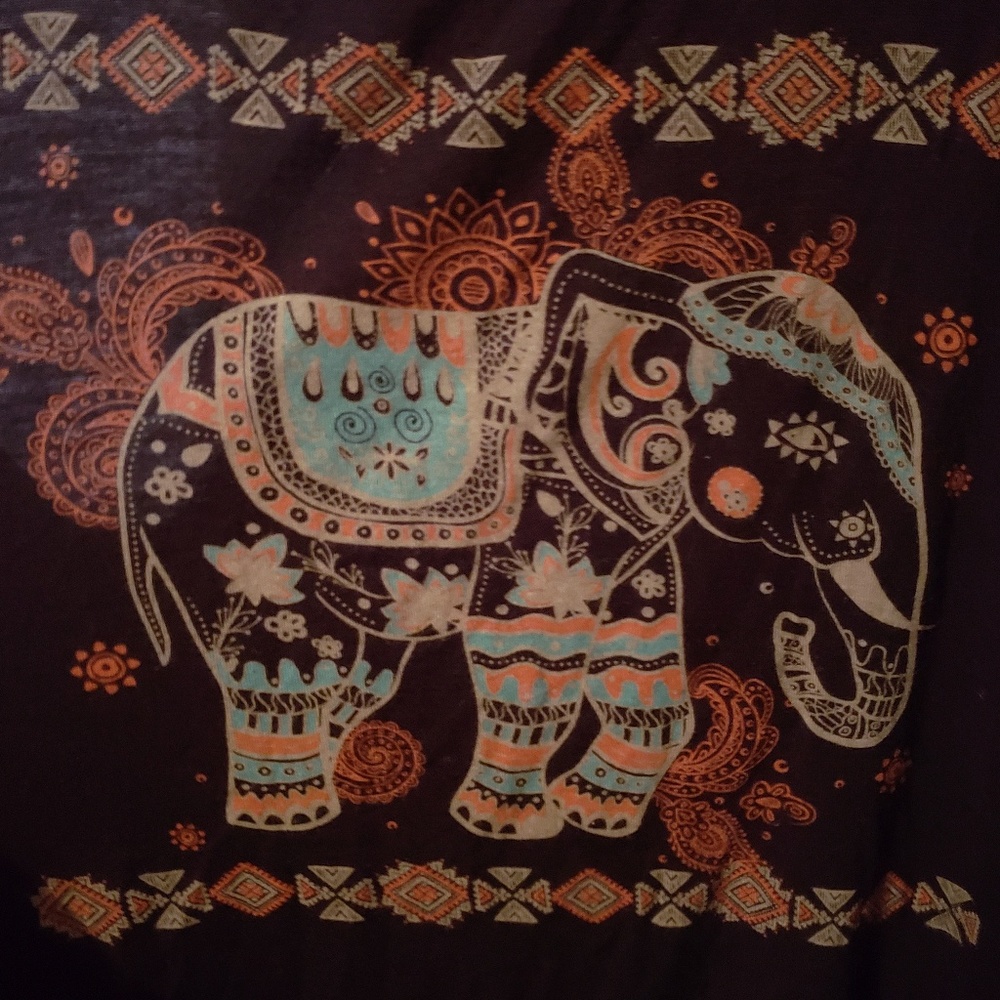 Elephant racer back tank top